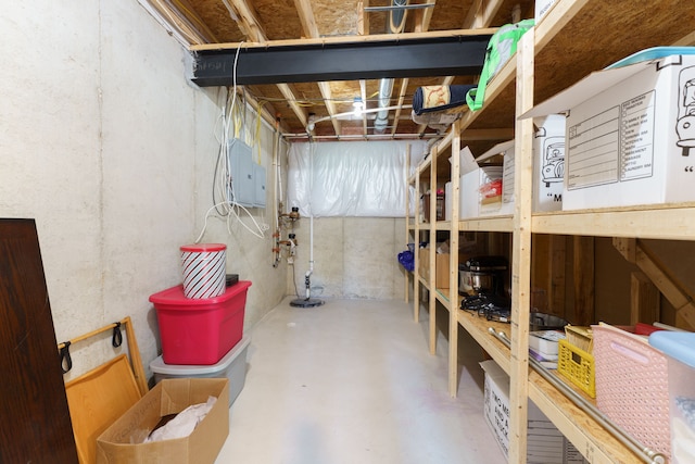 storage area with electric panel