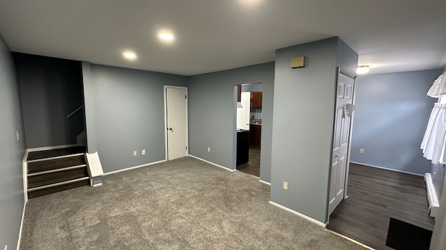 unfurnished bedroom with baseboards and carpet floors