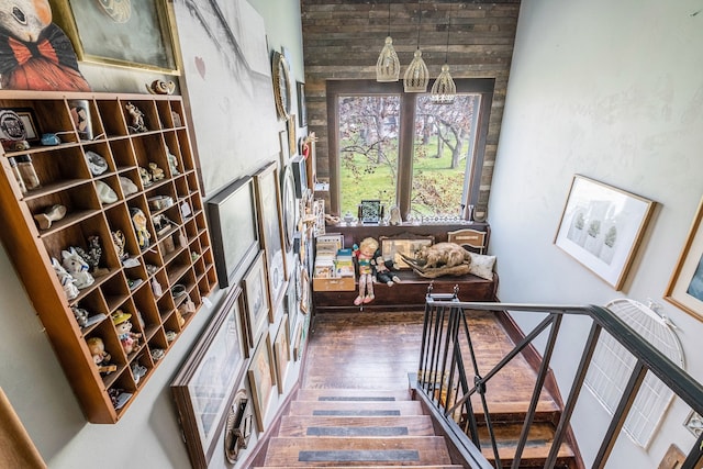 interior space with wood finished floors