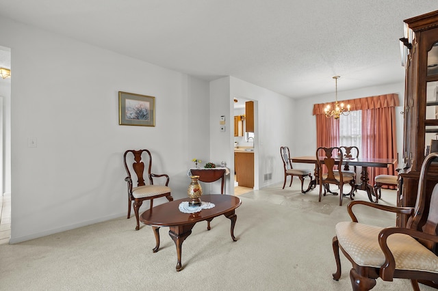 2796 Eagle Harbor Ave, Portage, MI 49024 - interior space with baseboards, a chandelier, and light carpet