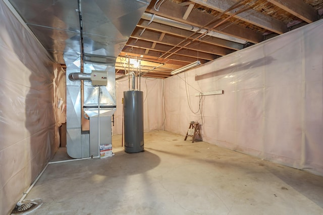 2796 Eagle Harbor Ave, Portage, MI 49024 - unfinished basement featuring heating unit and water heater
