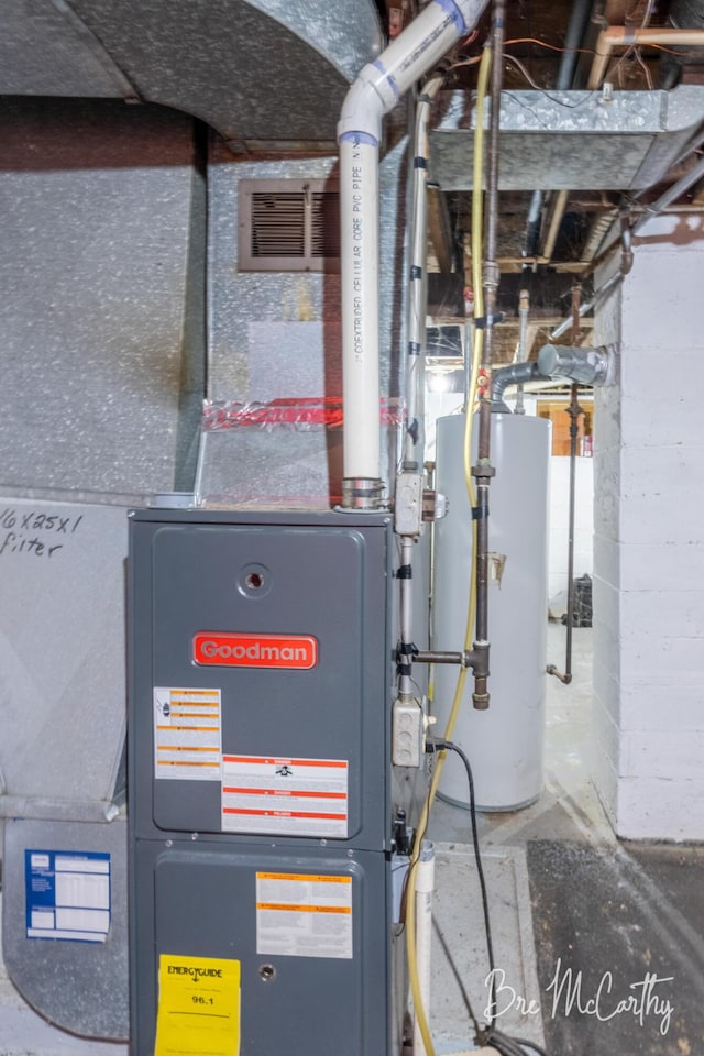 utilities featuring water heater