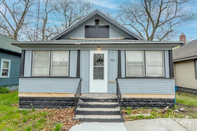 view of bungalow-style home