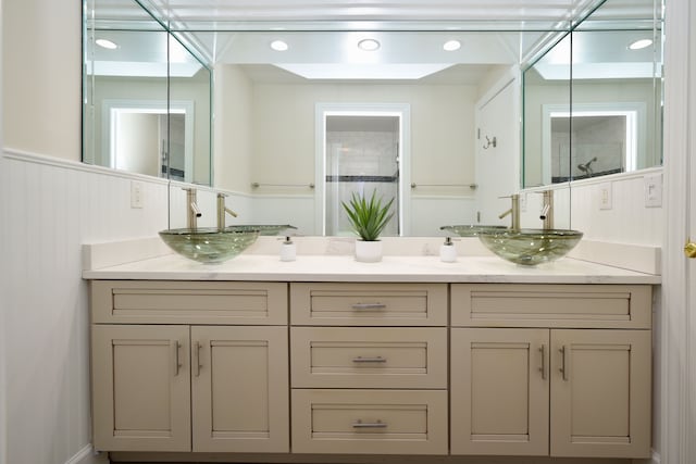 32824 Outland Trl, Bingham Farms, MI 48025 - full bath with double vanity and a sink