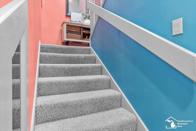 view of stairway