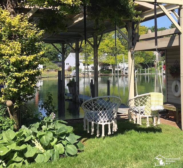 30500 Bayview St, Gibraltar, MI 48173 - dock area with a water view