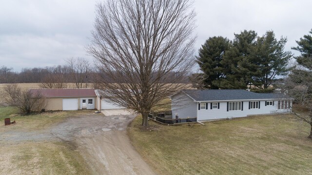 53240 Hemlock Lake Rd, Marcellus, MI 49067 - view of front of house with driveway and a front yard