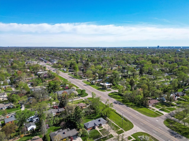 aerial view of property's location with nearby suburban area