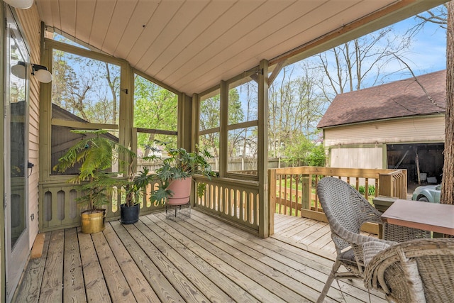 sunroom with a healthy amount of sunlight