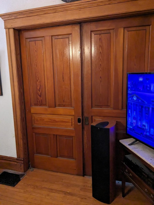 interior space featuring wood finished floors