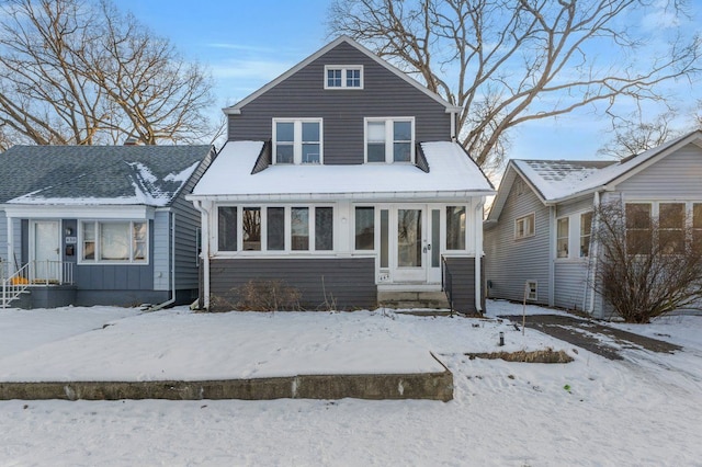 view of front of property featuring board and batten siding