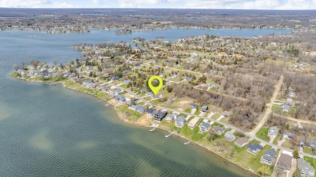 220 Nottingham Dr, Brooklyn, MI 49230 - bird's eye view with a water view and a residential view