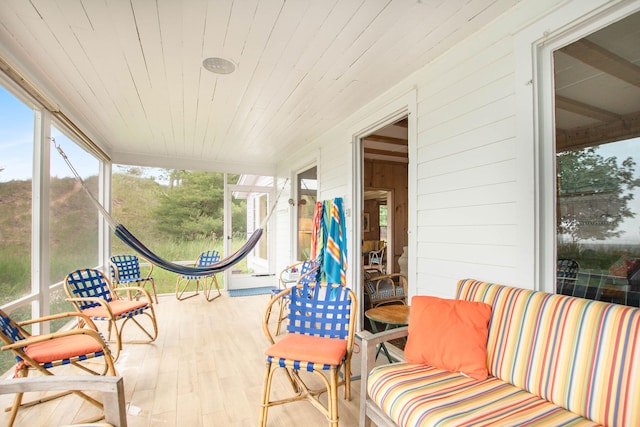 sunroom with a wealth of natural light