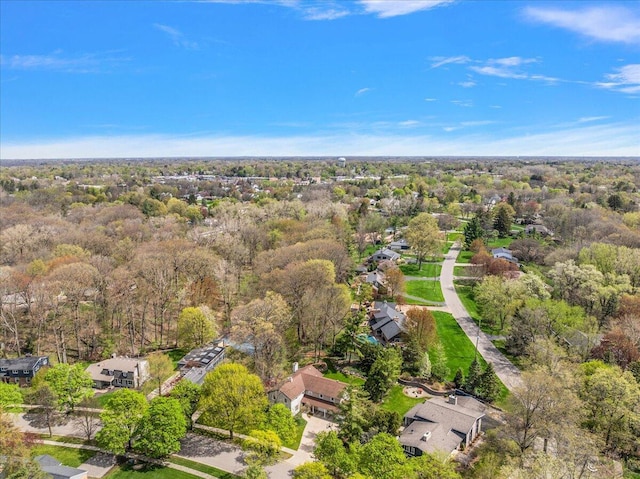 bird's eye view featuring a residential view