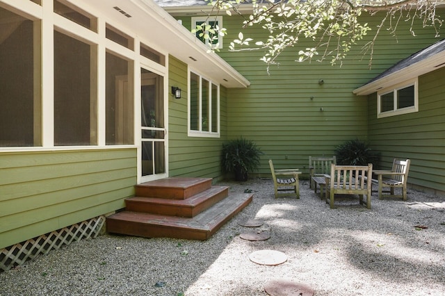 view of patio featuring visible vents