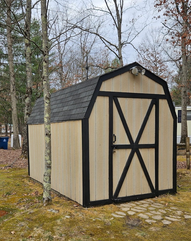 view of shed