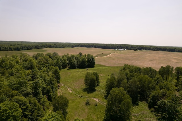 drone / aerial view with a rural view