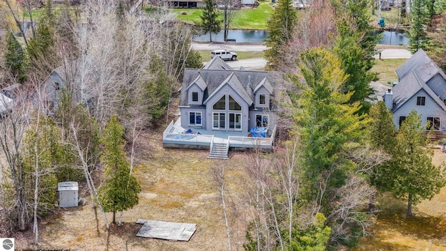 7734 N Shore Ct, Grawn, MI 49637 - drone / aerial view with a water view