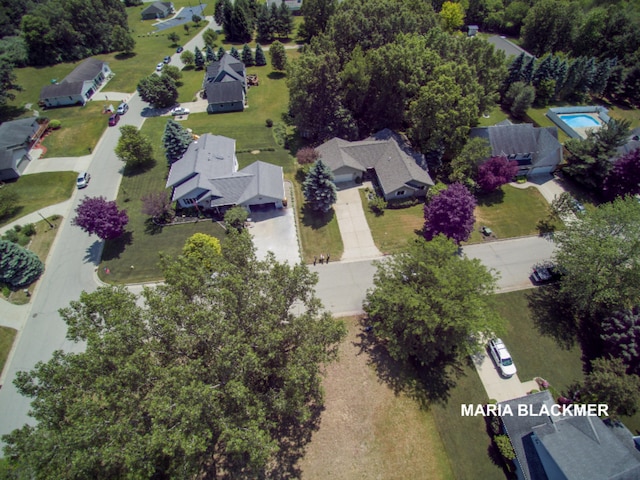 drone / aerial view featuring a residential view