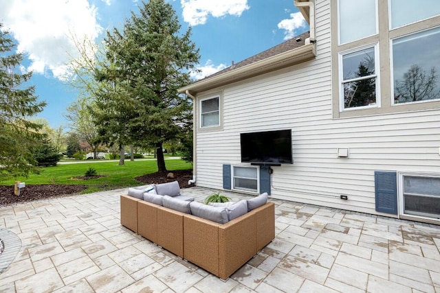 view of patio / terrace featuring an outdoor hangout area