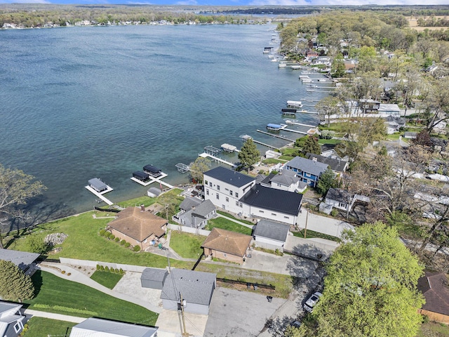 23848 Brady St, Edwardsburg, MI 49112 - birds eye view of property featuring a water view and a residential view
