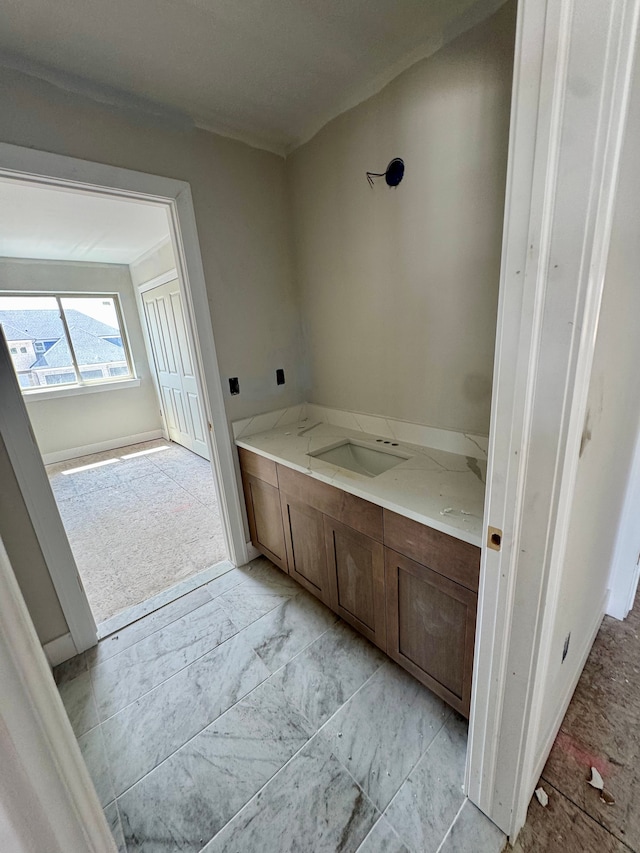 bathroom with vanity
