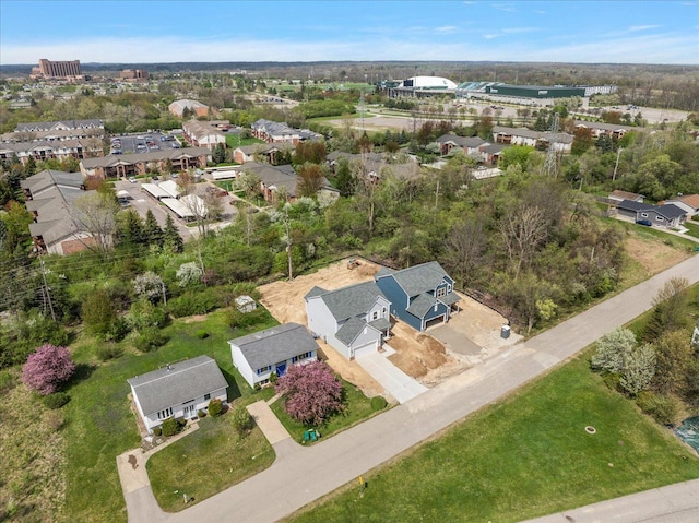 2600 Collegewood St, Ypsilanti, MI 48197 - aerial view of property and surrounding area with nearby suburban area