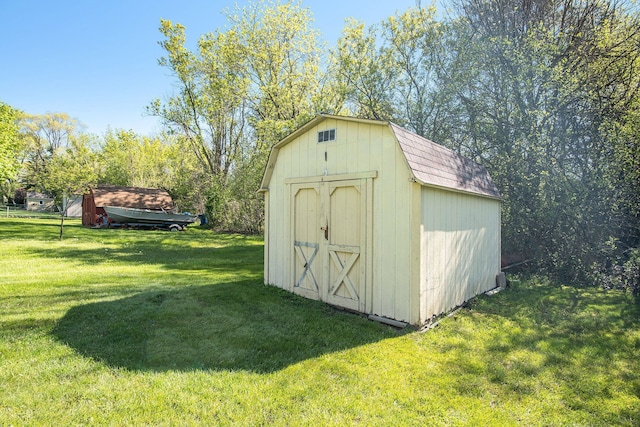 view of shed