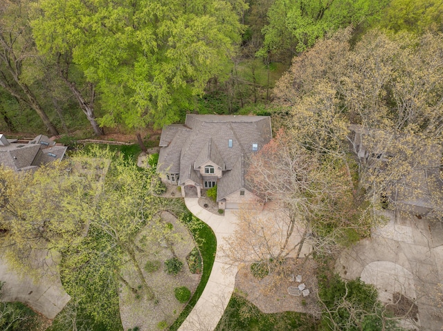aerial view with a view of trees