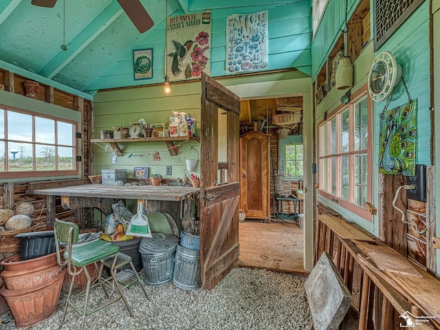 6603 S Stony Creek Rd, Monroe, MI 48162 - miscellaneous room featuring vaulted ceiling