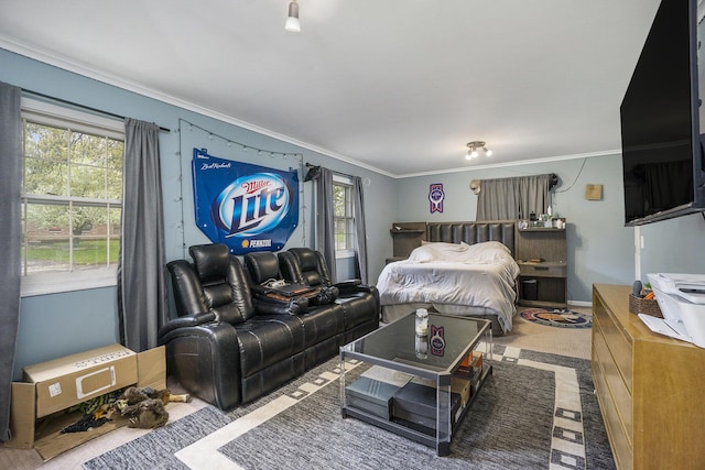 2134 Sycamore Ln, Kalamazoo, MI 49008 - bedroom featuring multiple windows and crown molding