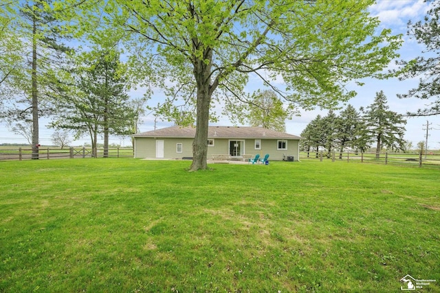 485 W Samaria Rd, Temperance, MI 48182 - view of yard featuring a patio, fence, and a rural view