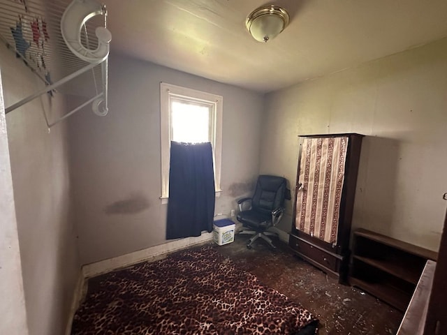 unfurnished office with baseboards