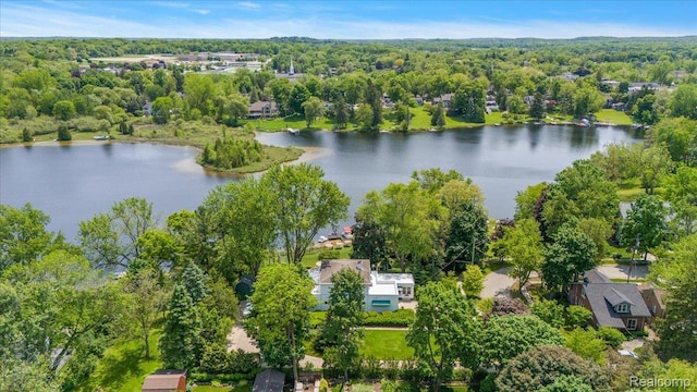 62 Robertson Ct, Clarkston, MI 48346 - bird's eye view of a nearby body of water and a forest