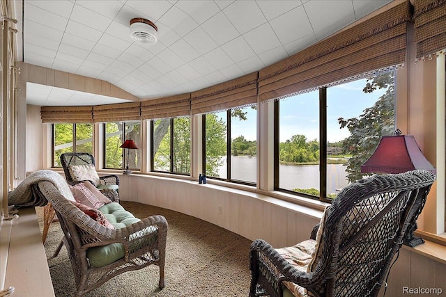 62 Robertson Ct, Clarkston, MI 48346 - sunroom / solarium with a water view, healthy amount of natural light, and wood walls