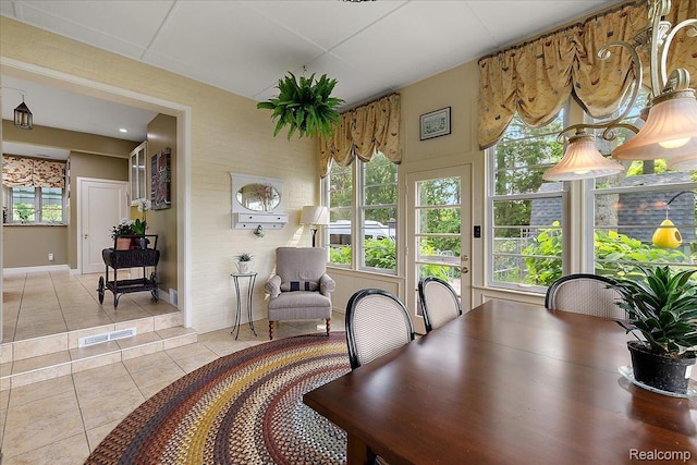 62 Robertson Ct, Clarkston, MI 48346 - dining area with light tile patterned floors and baseboards
