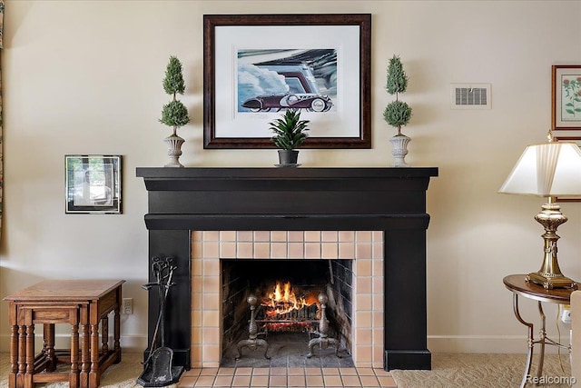 62 Robertson Ct, Clarkston, MI 48346 - detailed view of a fireplace and baseboards