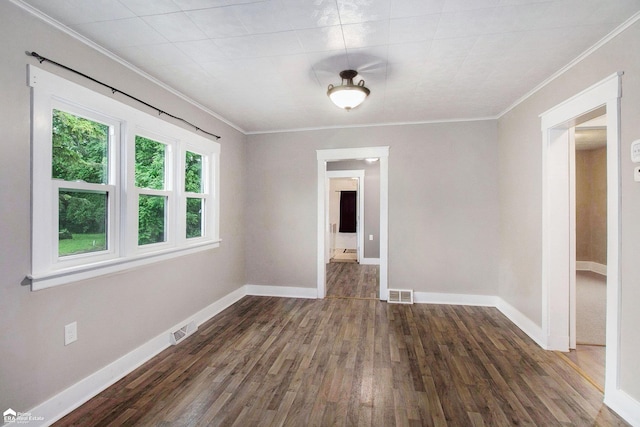 187 S Saginaw St, Montrose, MI 48457 - empty room with wood finished floors and ornamental molding