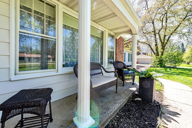 view of patio / terrace with covered porch
