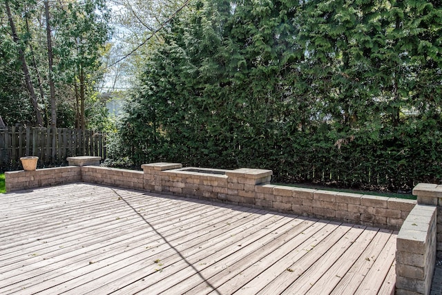 wooden terrace with fence