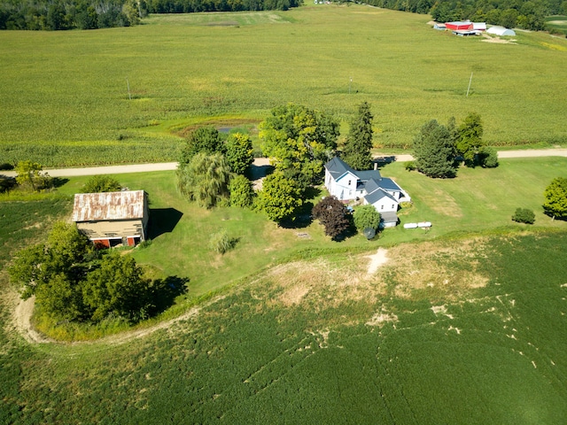 aerial view featuring a rural view