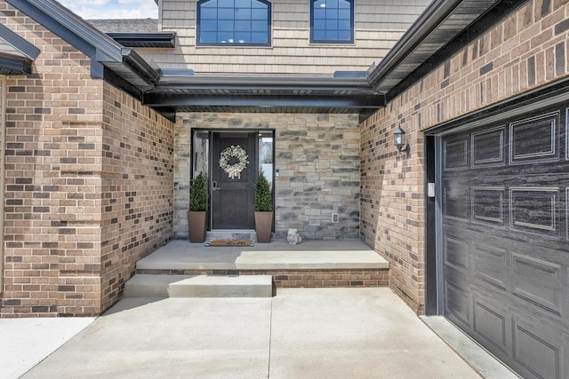 146 Bloomfield Blvd, Brooklyn, MI 49230 - entrance to property with brick siding and a garage