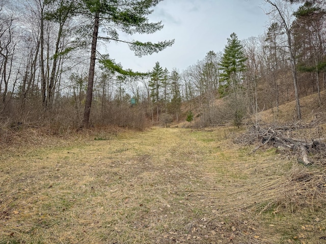 view of landscape featuring a view of trees