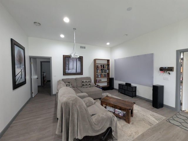 3344 E Huron, Au Gres, MI 48703 - living area featuring light wood-type flooring, recessed lighting, baseboards, and visible vents