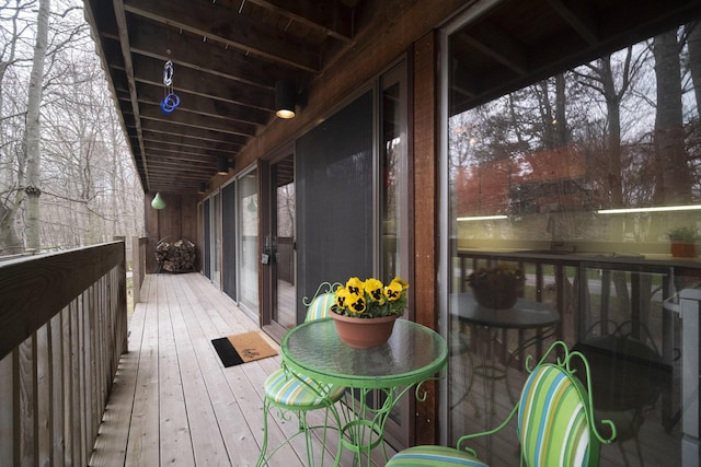 view of wooden terrace