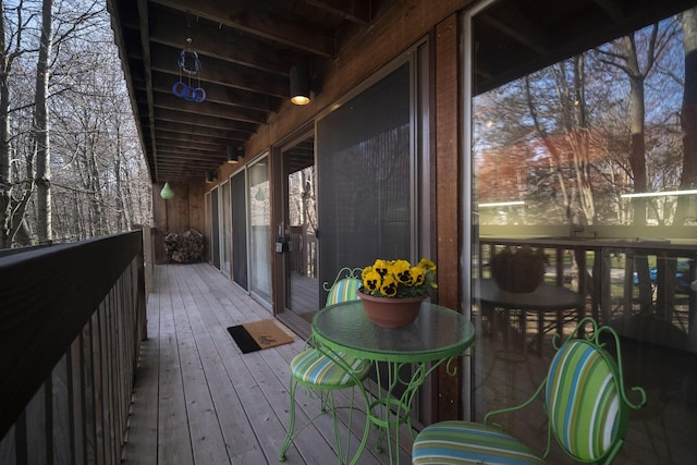 view of wooden deck