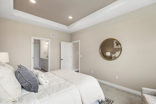 2774 Polson St, Ann Arbor, MI 48105 - bedroom featuring baseboards, light carpet, recessed lighting, and visible vents