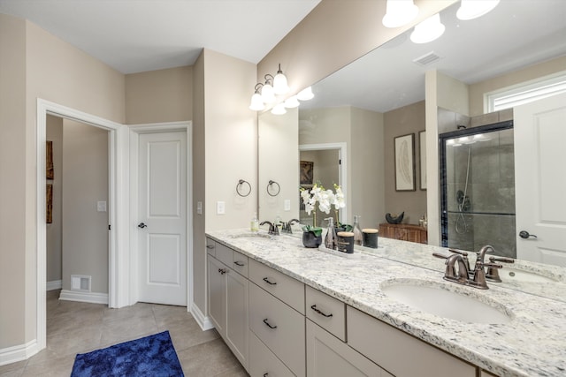 2774 Polson St, Ann Arbor, MI 48105 - full bath with visible vents, a sink, and a stall shower