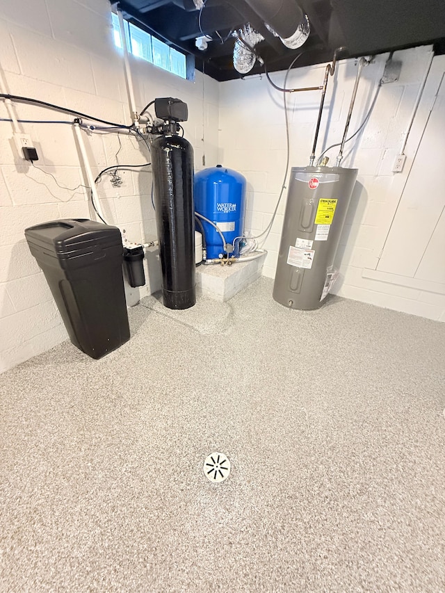 utilities featuring electric water heater