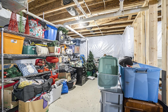view of storage room